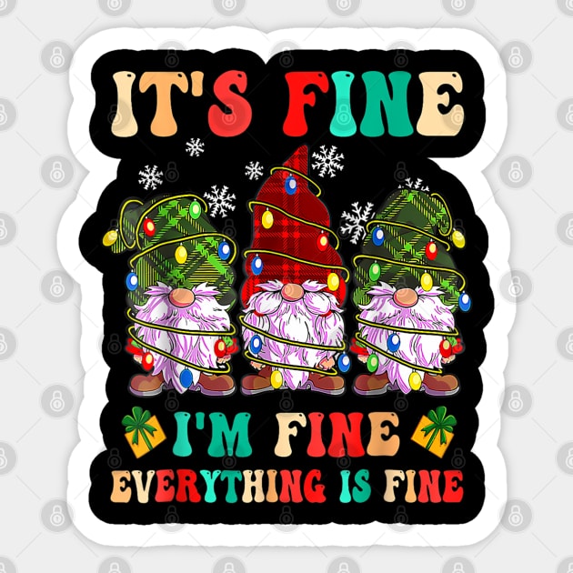 Its Fine Im Fine Everything Is Fine Christmas Sticker by rhazi mode plagget